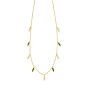 14K Onyx & MOP Inlay Station Necklace