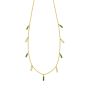 14K Malachite & MOP Inlay Station Necklace