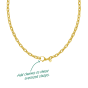 14K Charm Lock Rolo Chain