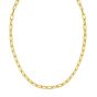 14K Charm Lock Paperclip Chain