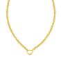 14K Heart Lock Charm Necklace