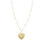 14K Vintage Puffed Heart Necklace