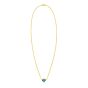 14K Blue Topaz Heart Necklace