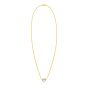 14K White Topaz Heart Necklace