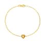 14K Citrine Heart Bracelet