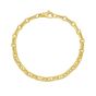14K Gold Rectagular Railroad Link Bracelet