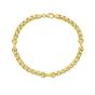 14K Gold Round Box Hardware Bracelet