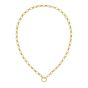 14K Diamond Charm Link Necklace