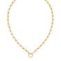 14K Diamond Charm Link Necklace