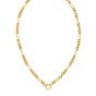 14K Fashion Figaro Charm Link Necklace
