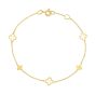 14K Alternating Clover Bracelet
