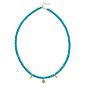 14K Charm & Turquoise Bead Necklace