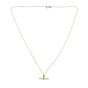 14k Gold T-Bar Necklace