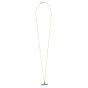 14K Turquoise T-Bar Necklace