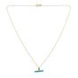 14K Turquoise T-Bar Necklace