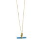 14K Turquoise T-Bar Necklace