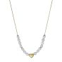 14K Pearl Puffed Heart Necklace