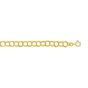 14K Gold Small Triple Link Lite Charm Bracelet 