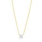 14K Mini Diamond Initial - ALL LETTERS