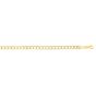 14K Gold 3.2mm White Pave Curb Chain 