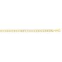 14K Gold 3.6mm White Pave Curb Chain 
