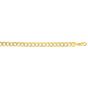 14K Gold 8.3mm White Pave Curb Chain 