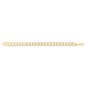 14K Gold 11.23mm White Pave Curb Chain 