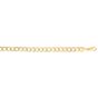 14K Gold 12.18mm White Pave Curb Chain 
