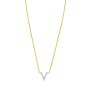 14K Mini Diamond Initial - ALL LETTERS