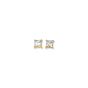 14K Gold 5mm Princess Cut CZ Stud Earring