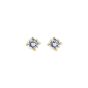 14K Gold 3mm Round CZ Stud Earring