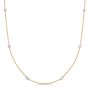 14K Gold .25ct Diamond Station Necklace