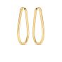 14K Endless Pear Hoop Earring