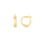 14K Textured Huggie Hoops