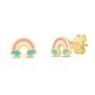 14K Gold Rainbow Studs