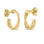 14K Gold Crossover Hoops