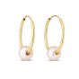 14K Gold Round Endless Pearl Earring