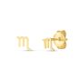 14K Gold Scorpio studs