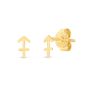 14K Gold Sagittarius Studs