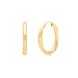14K Endless Engraved Oval Hoops 
