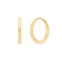 14K Endless Engraved Oval Hoops 