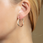 14K Small Wedding Band Hoops