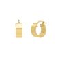 14K Small Wedding Band Hoops 