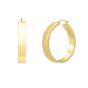 14K Large Wedding Band Hoops