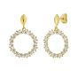 14K Diamon'Oro Circle Earrings
