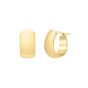 14K Wide Huggie Hoops 