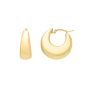 14K Large Tapered Hoops 