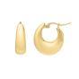 14K Medium Tapered Hoops