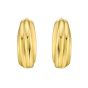 14K Ribbed Hoops