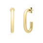 14K Paperclip Hoops 